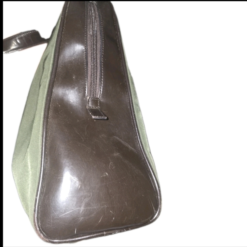 Authentic Vintage Prada Green Tessuto Nylon Women's Handbag - Picture 3 of 10